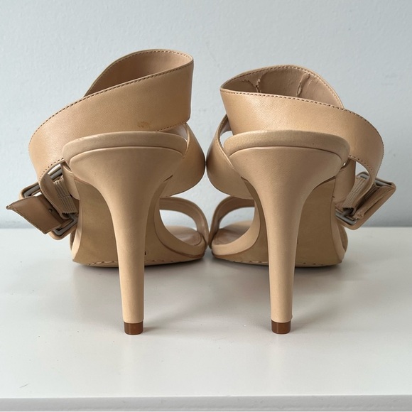 Vince Camuto Women's Cassara Heel in Barely There Strappy Buckle Size 9.5 Cream - Picture 4 of 10